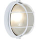 Nauticus 1 Light White Outdoor Wall Sconce in Incandescent