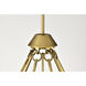 Valentine 40 inch Vintage Brass Chandelier Ceiling Light