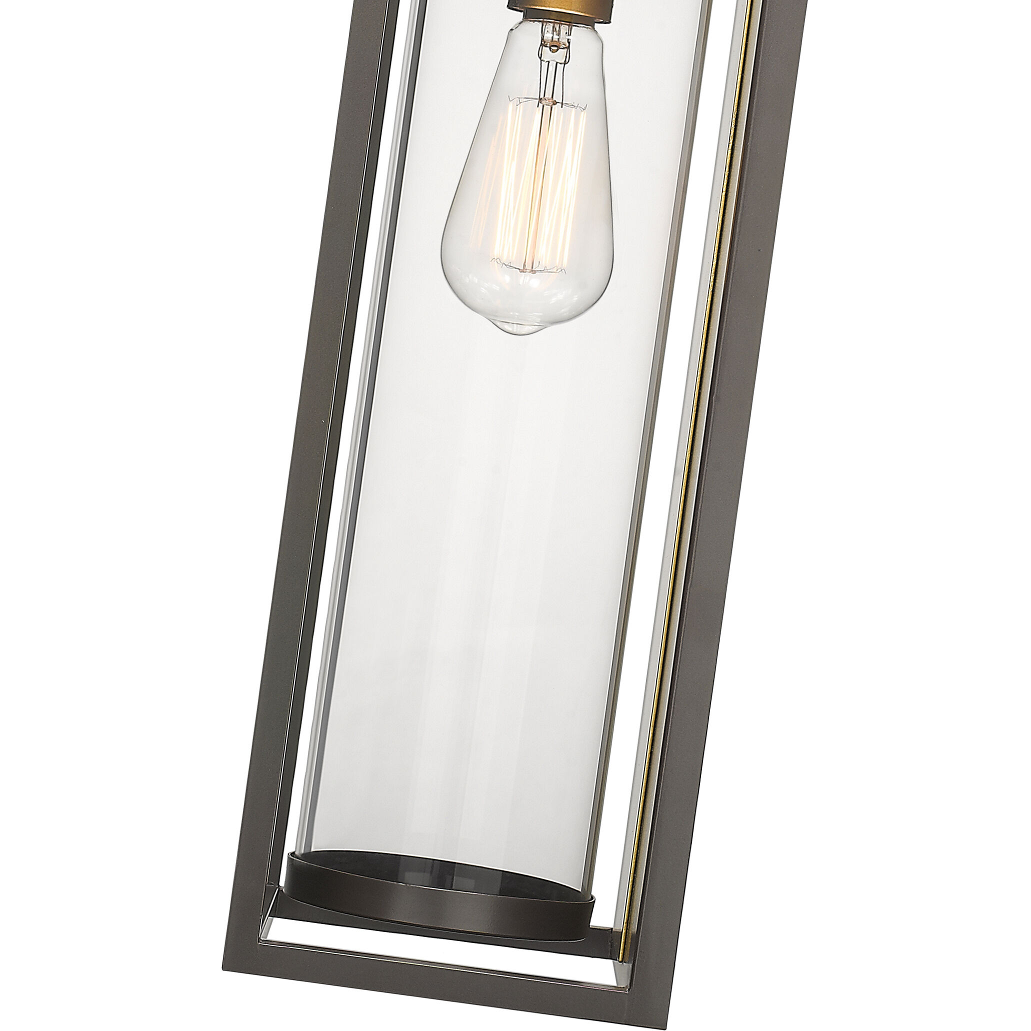 Dunbroch 1 Light 24.25 inch Deep Bronze and Outdoor Brass Outdoor Wall Light