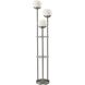 Bianca 63 inch 40.00 watt Brushed Steel Floor Lamp Portable Light, with Shelf