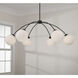 Amos 6 Light 47 inch Black Iron Chandelier Ceiling Light