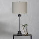 Meredith 33.25 inch 100 watt Clear and Bronze Table Lamp Portable Light