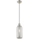 Art Glass 1 Light 5 inch Brushed Nickel Mini Pendant Ceiling Light