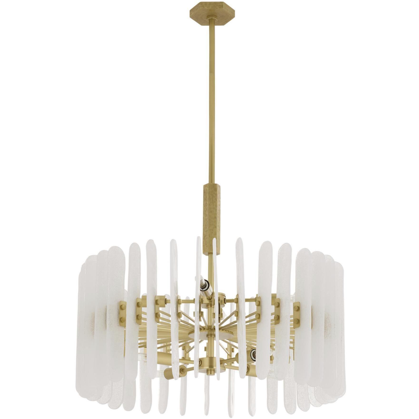 Klaus 8 Light 25.5 inch Antique Brass Chandelier Ceiling Light