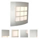 Quad 1 Light 10 inch Silver ADA Wall Sconce Wall Light