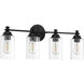 Neighborhood Dardyn 4 Light 30 inch Flat Black Vanity Light Wall Light