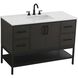 Lennox 48 X 34 inch Mocha Brown Bathroom Vanity Cabinet