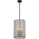 Sheer Elegance 4 Light 12.75 inch Coal Pendant Ceiling Light