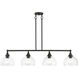 Glendon 4 Light 8.25 inch Bronze Large Linear Chandelier Ceiling Light