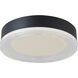 Waves LED 12 inch Matte Black Flush Mount Ceiling Light