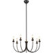 Alora Mood Ember 7 Light 25.75 inch Matte Black Chandelier Ceiling Light
