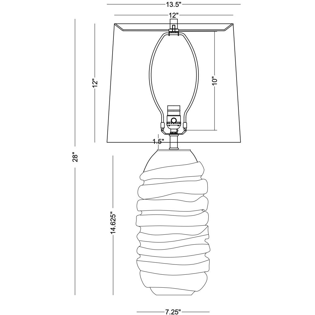 Trentino 28 inch 150.00 watt Brown Table Lamp Portable Light
