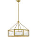 Veleta 8 Light 26 inch Lacquered Brass Chandelier Ceiling Light