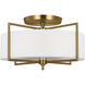 C&M by Chapman & Myers Perno 3 Light 20 inch Burnished Brass Semi-Flush Mount Ceiling Light