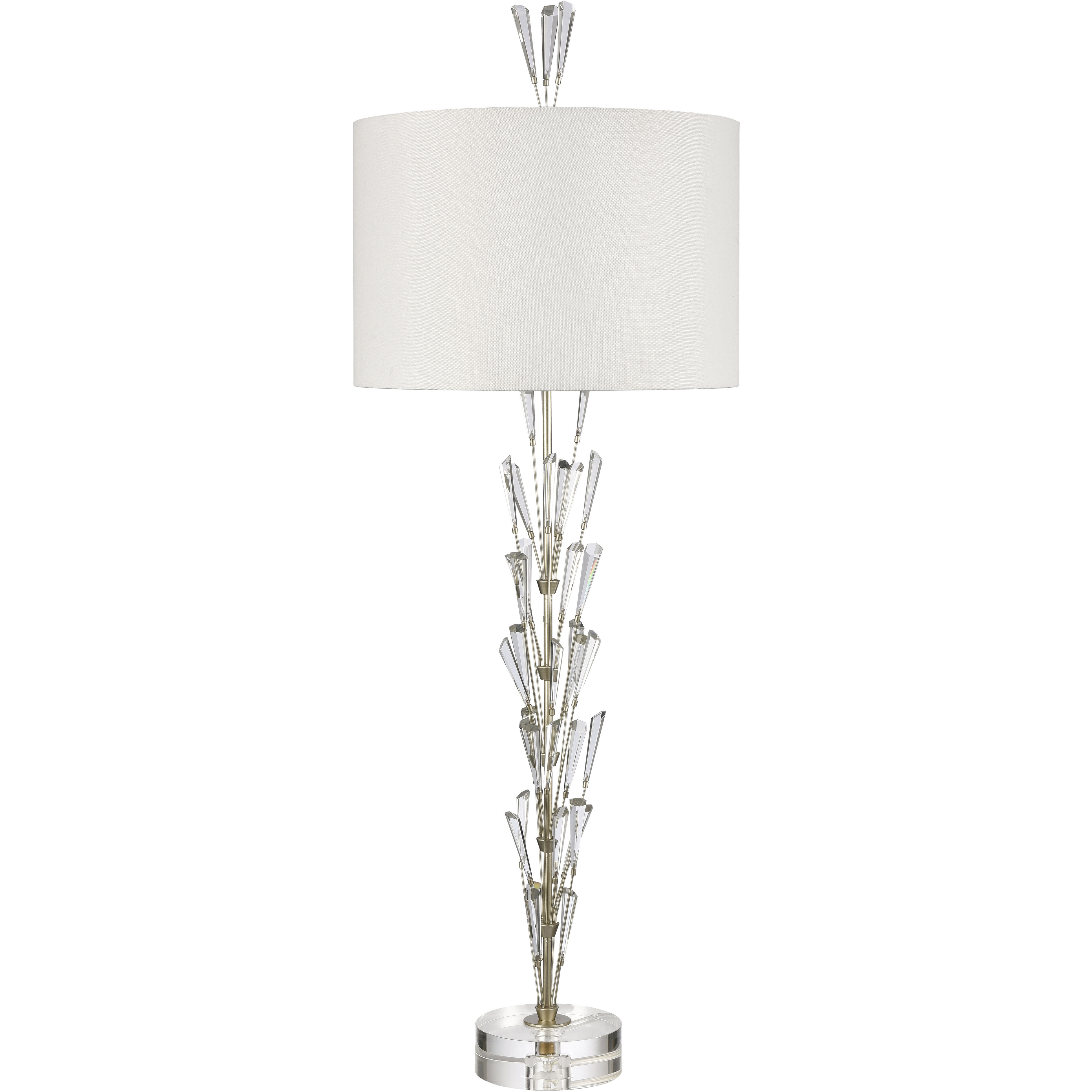 Jubilee 45.5 inch 150 watt Clear Crystal Table Lamp Portable Light