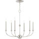 Cortlandt 6 Light 28 inch Polished Nickel Chandelier Ceiling Light