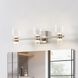 Amelia LED 24 inch Polished Nickel and Champagne Gold Vanity Light Wall Light