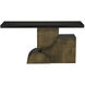 Couture 60 X 18 inch Matte Black and Aged Brass Console