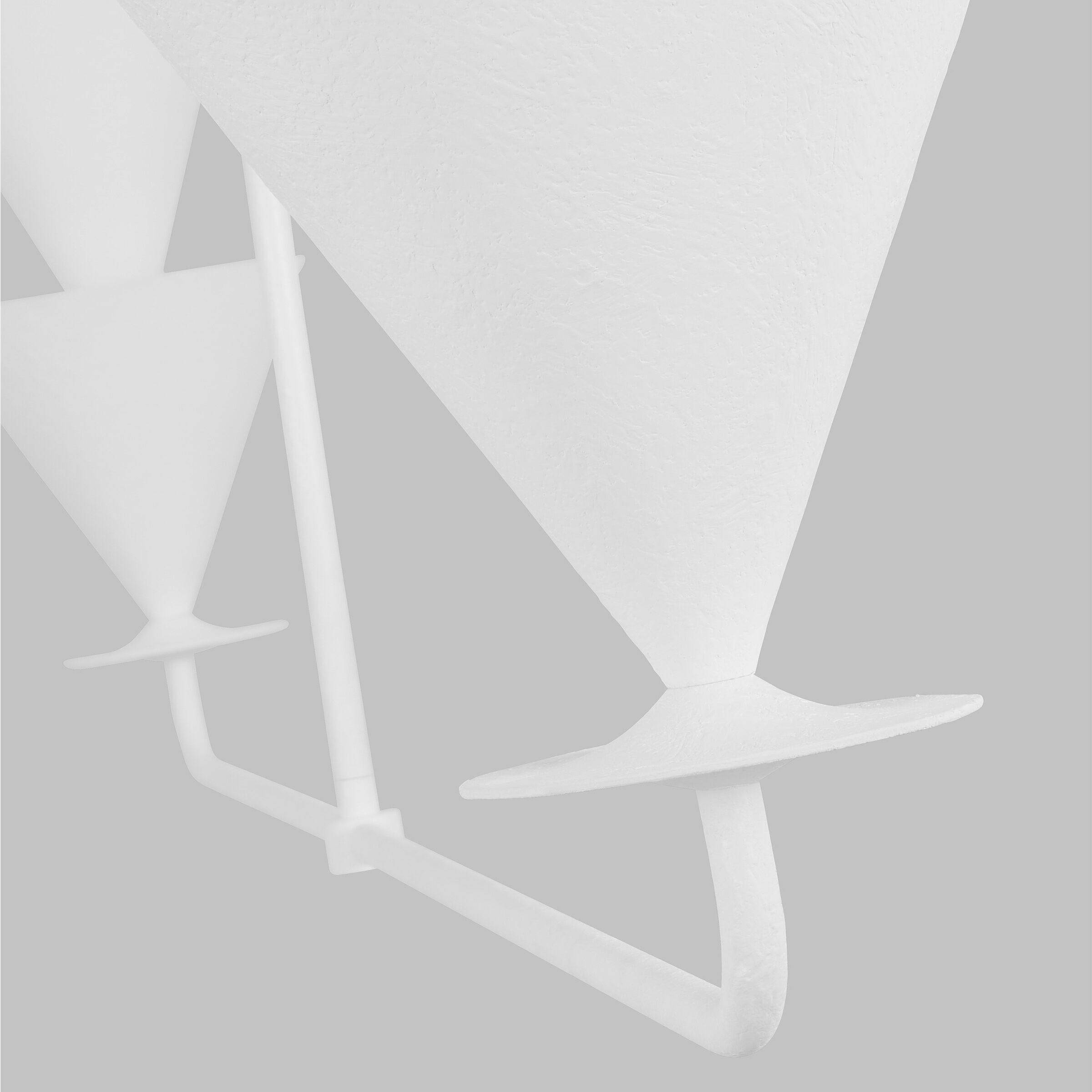 Christiane Lemieux Cornet 2 Light 60 inch Cast Plaster Linear Chandelier Ceiling Light