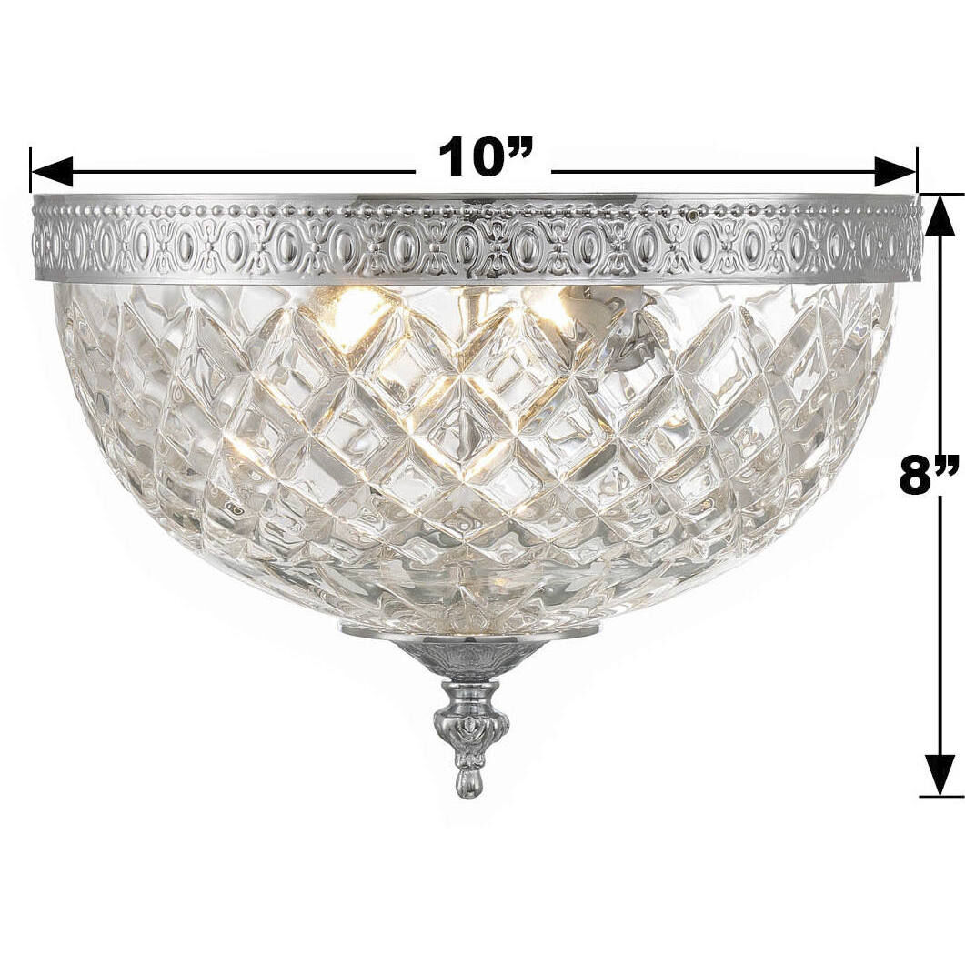 Radley 2 Light 10 inch Polished Chrome Flush Ceiling Light