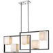 Regis Falls 5 Light 36.25 inch Black and Chrome Linear Pendant Ceiling Light