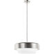 Station 3 Light 18 inch Brushed Nickel Pendant Ceiling Light, Large