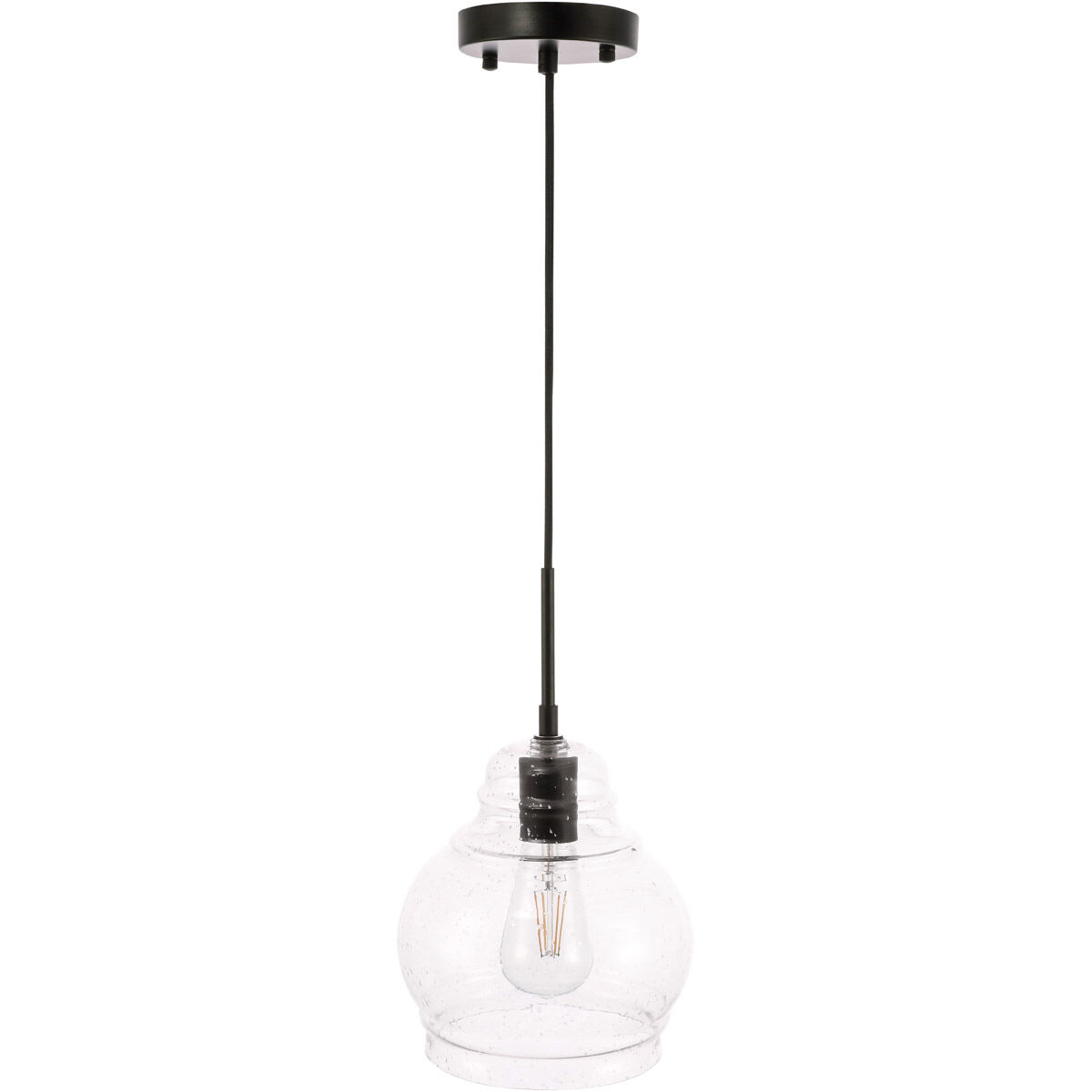Pierce 1 Light 8 inch Black Pendant Ceiling Light