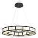 Carlyle LED 35.5 inch Matte Black Chandelier Ceiling Light, Metro