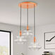 Everett 3 Light 20 inch Shiny Orange Pendant Chandelier Ceiling Light