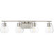Geode 4 Light 31.25 inch Satin Nickel Bath Vanity Light Wall Light