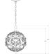 Crystal Bud 3 Light 13 inch Silver Granello Chandelier Ceiling Light