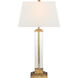 Studio VC Wright 33 inch 150 watt Gilded Iron Table Lamp Portable Light in Linen