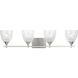 Drew & Jonathan Toffino 4 Light 36 inch Brushed Nickel Vanity Light Wall Light