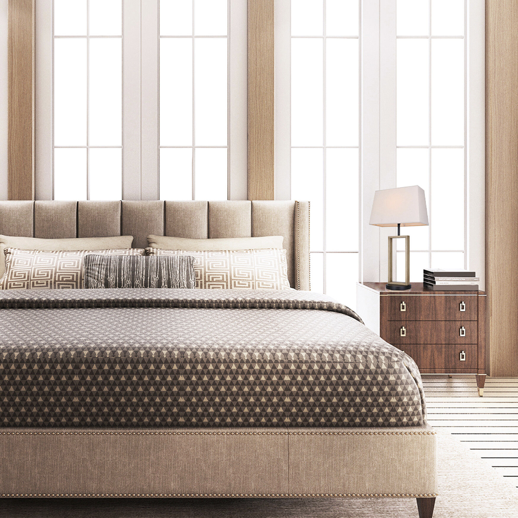 Burke 26 inch 60.00 watt Matte Black and Brushed Brown Table Lamp Portable Light