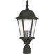 Hamilton 3 Light 21 inch Textured Black Outdoor Post Top Lantern