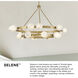 Selene LED 55 inch Lacquered Brass Chandelier Ceiling Light in Swirled, Linear & Oval