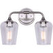 Conall 2 Light 14 inch Brushed Nickel Vanity Light Wall Light