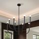 Dahlia LED 36 inch Plaster Black Chandelier Ceiling Light
