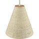 Abaca 1 Light 17 inch Textured White Pendant Ceiling Light