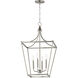 Clifton 4 Light 16 inch Satin Nickel Single Pendant Ceiling Light