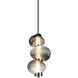 Ariel LED 6.3 inch Chrome and Black Pendant Ceiling Light