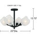 Adelyn 4 Light 22 inch Oil Rubbed Bronze Semi-Flush Mount Ceiling Light