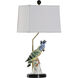 Hope Parrot 19.75 inch 100.00 watt Blue and White/Cream Table Lamp Portable Light, Right Facing