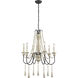 Sommieres 6 Light 25 inch Antique French Cream with Black Chandelier Ceiling Light