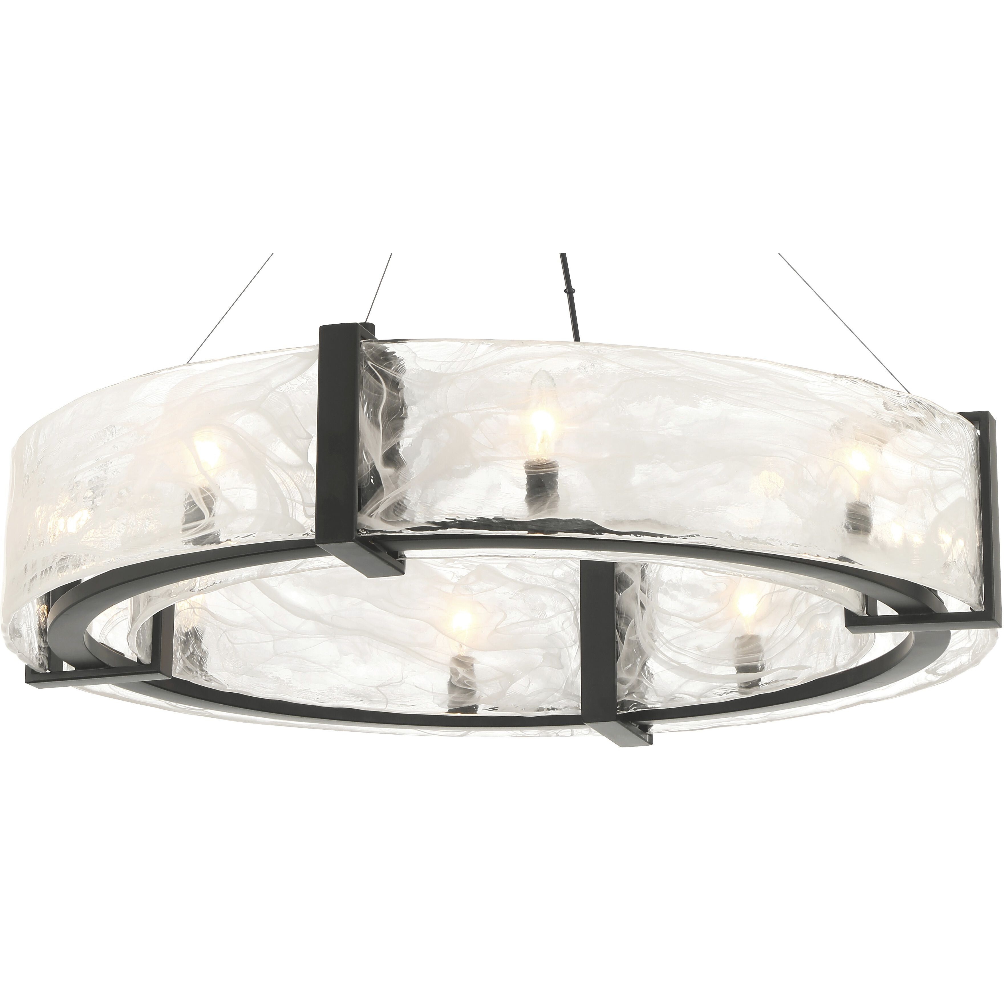 Cloud Break 8 Light 32.5 inch Coal Pendant Ceiling Light