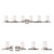Manhattan 6 Light 47.5 inch Brushed Nickel Vanity Sconce Wall Light