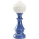Artichoke Finial Blue and White/Cream Decorative Object, Small