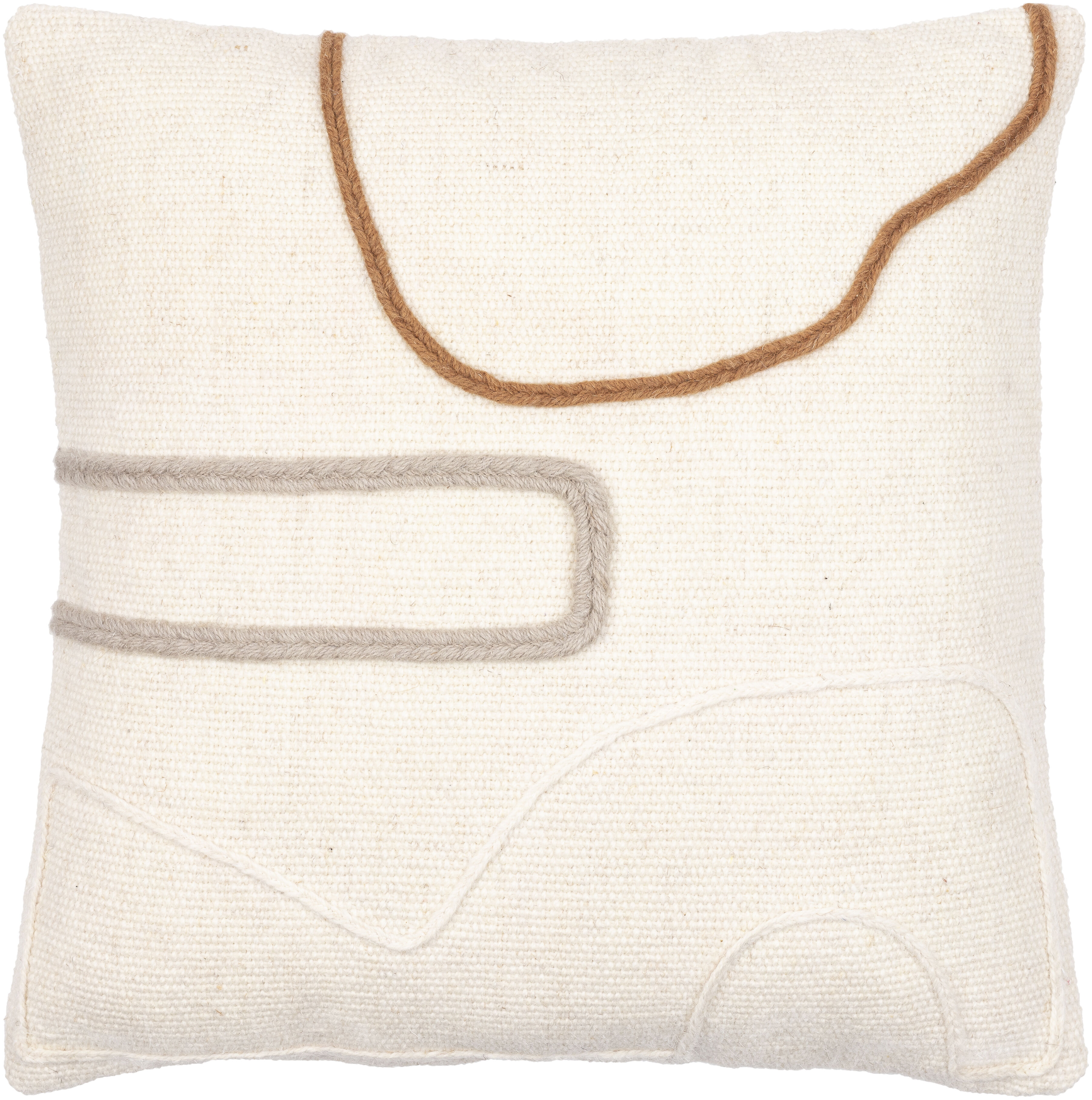 Philip 18 inch Cream Pillow Kit, Square