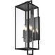 Jairo 4 Light 26 inch Black Outdoor Wall Sconce
