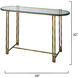 Metrical 48 inch Antique Brass Console Table, Inline